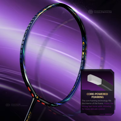 Badmintono raketė Kawasaki King K9 II Purple/Gold 4u (sustyguota) 3 Badmintono raketė Kawasaki King K9 II Purple/Gold 4u (sustyguota) 3