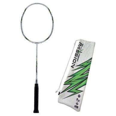 Badmintono raketė Kawasaki Passion GZ-20 White/Green 5u (sustyguota) 2