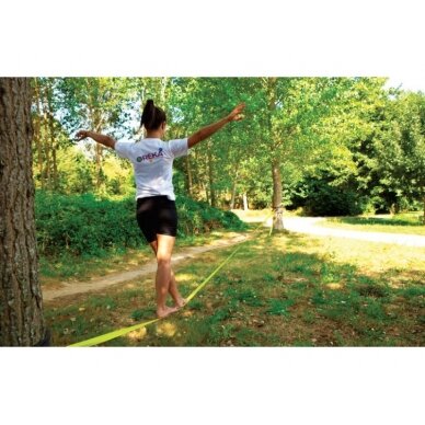 Balansavimo juosta Pro Slackline 15m 50mm (juodos spalvos) 1 Balansavimo juosta Pro Slackline 15m 50mm (juodos spalvos) 1