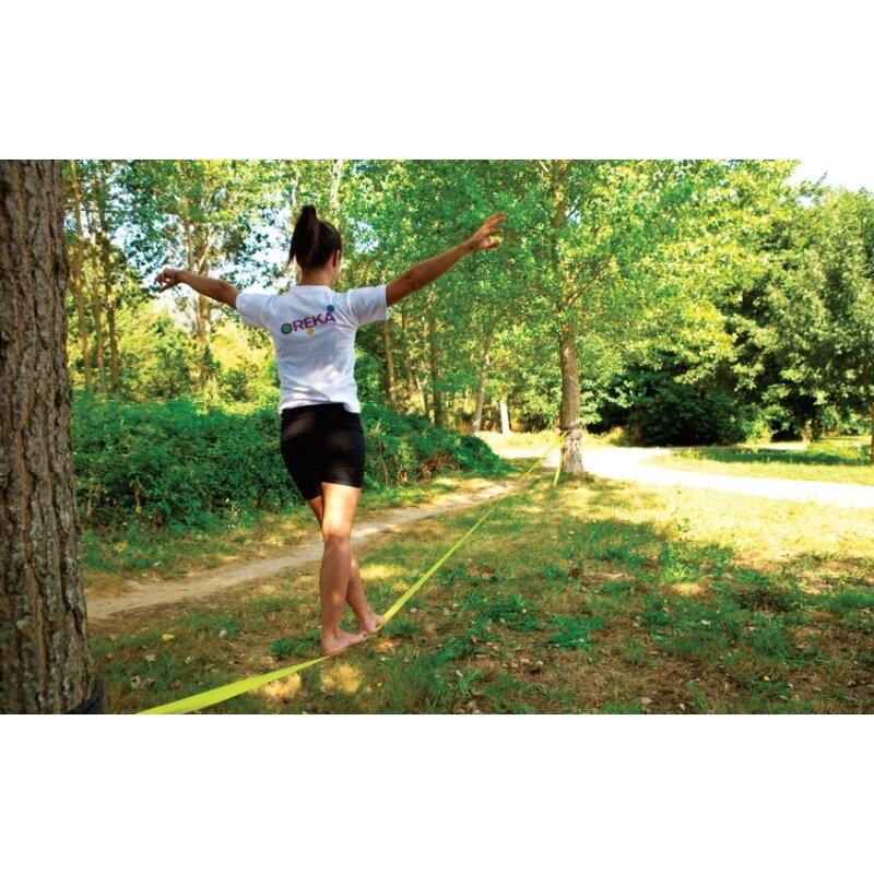 Balansavimo juosta Pro Slackline 15m 50mm (juodos spalvos) 1 Balansavimo juosta Pro Slackline 15m 50mm (juodos spalvos) 1
