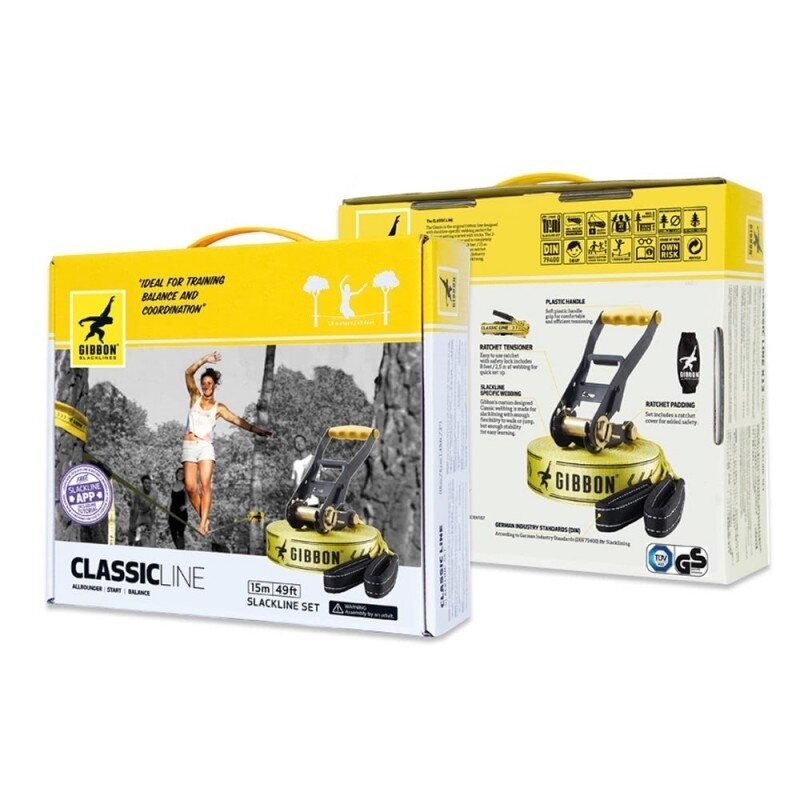 Balansinė juosta Gibbon® Slackline Classic 15m 50mm 1 Balansinė juosta Gibbon® Slackline Classic 15m 50mm 1