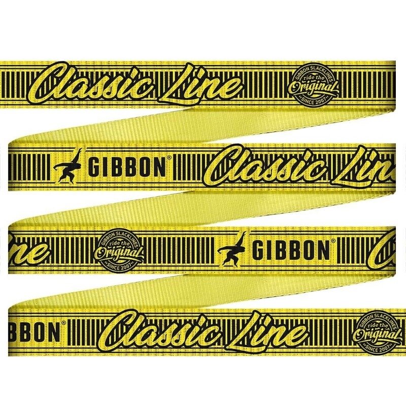 Balansinė juosta Slackline Gibbon Classic Line XL 25m/5cm 1 Balansinė juosta Slackline Gibbon Classic Line XL 25m/5cm 1