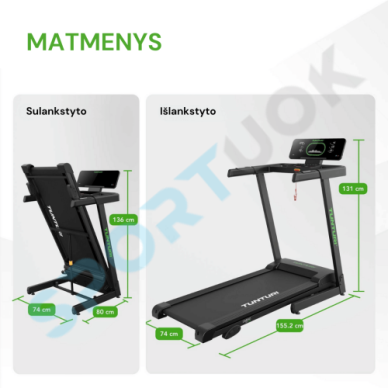 Bėgimo takelis TUNTURI Cardio Fit T30 Treadmill + App 1 Bėgimo takelis TUNTURI Cardio Fit T30 Treadmill + App 1