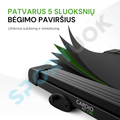 Bėgimo takelis TUNTURI Cardio Fit T30 Treadmill + App 11 Bėgimo takelis TUNTURI Cardio Fit T30 Treadmill + App 11
