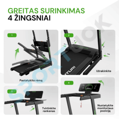 Bėgimo takelis TUNTURI Cardio Fit T30 Treadmill + App 9 Bėgimo takelis TUNTURI Cardio Fit T30 Treadmill + App 9