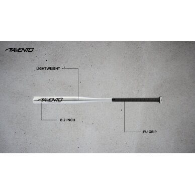 Beisbolo lazda aliumin AVENTO 47AC 70cm Silver 3