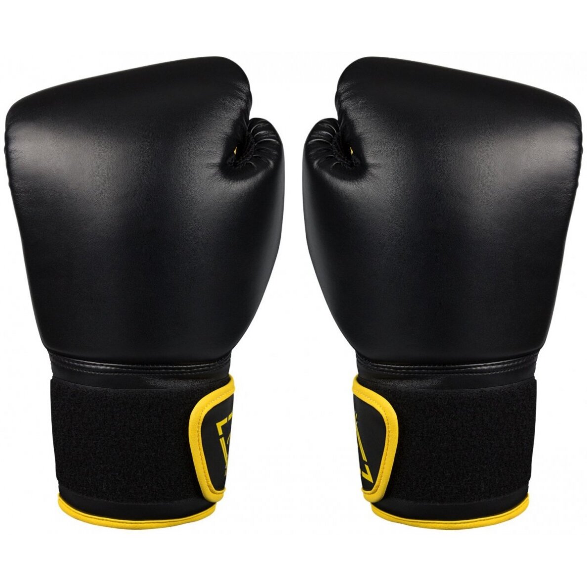 Bokso pirštinės AVENTO 6oz juoda PU-oda