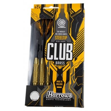 Harrows Club Brass smiginio strėlytės, 26 gDarts Steeltip CLUB BRASS 3x26gR Harrows Club Brass smiginio strėlytės, 26 gDarts Steeltip CLUB BRASS 3x26gR