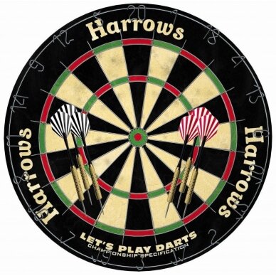 Darts taikinys HARROWS LET'S PLAY DARTS su strėlytėmis