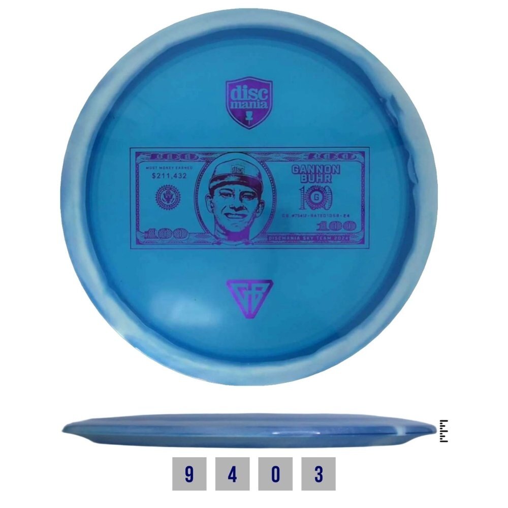 Diskgolfo diskas Fairway Driver C-LINE FD3 MONEY RECORD Blue/White Diskgolfo diskas Fairway Driver C-LINE FD3 MONEY RECORD Blue/White
