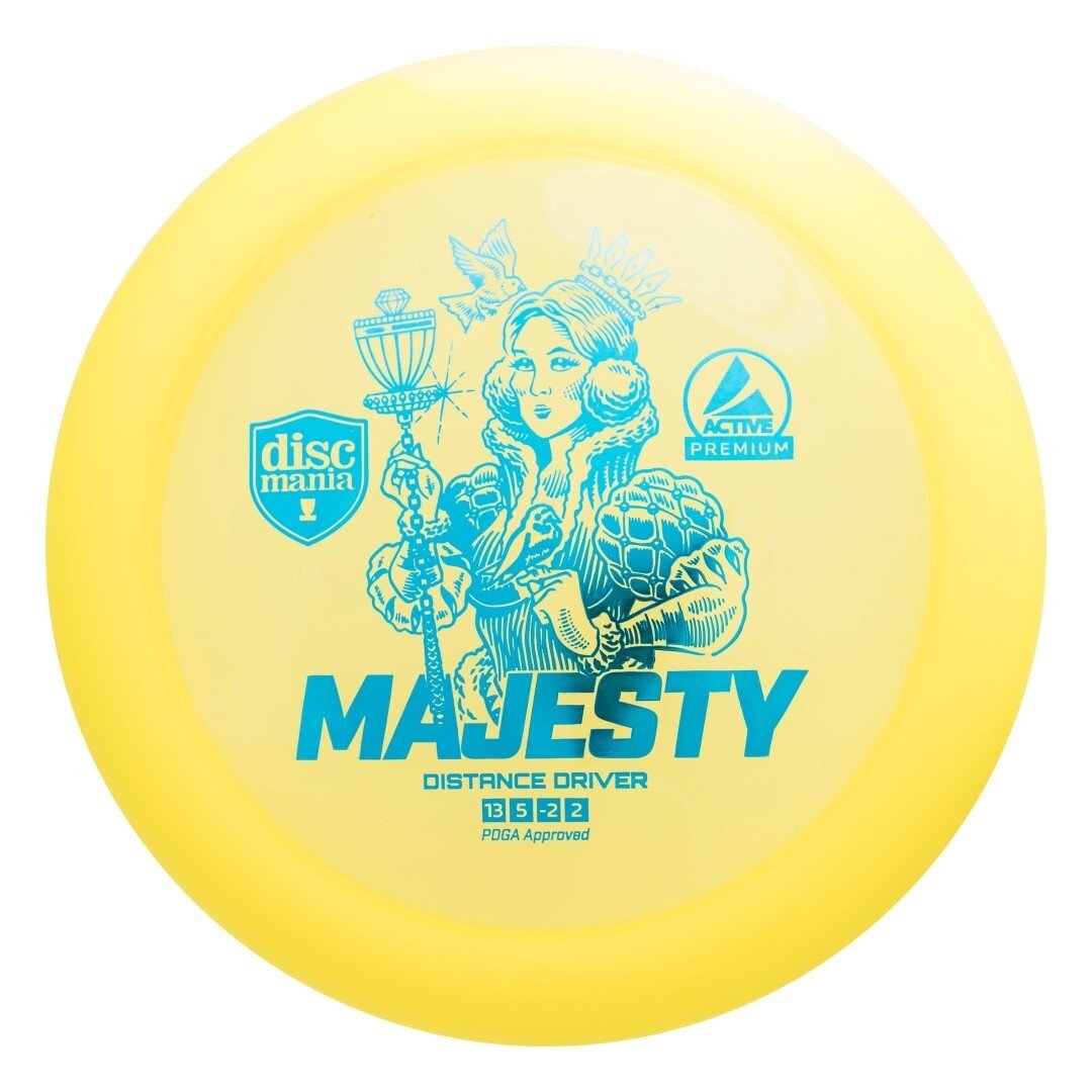 Diskgolfo diskas Distance Driver MAJESTY Active premium Yellow 1