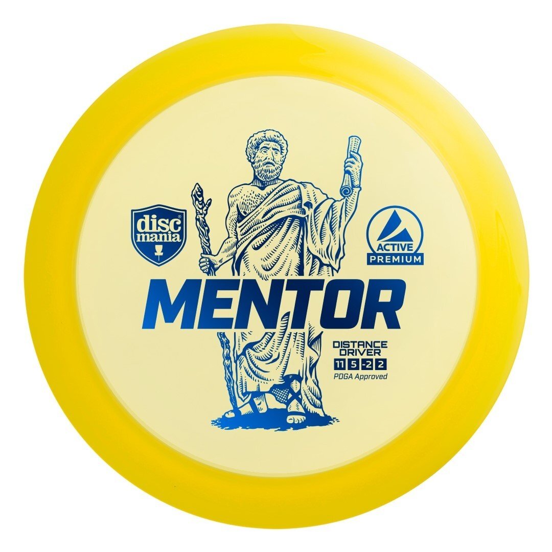 Diskgolfo diskas Distance Driver MENTOR Active Premium Yellow 1