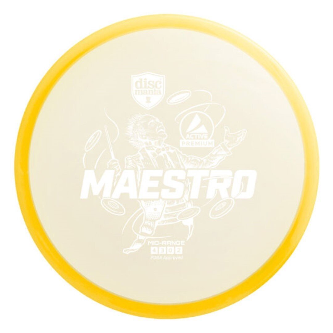 Diskgolfo diskas Midrange Driver MAESTRO Active Premium Yellow 1 Diskgolfo diskas Midrange Driver MAESTRO Active Premium Yellow 1