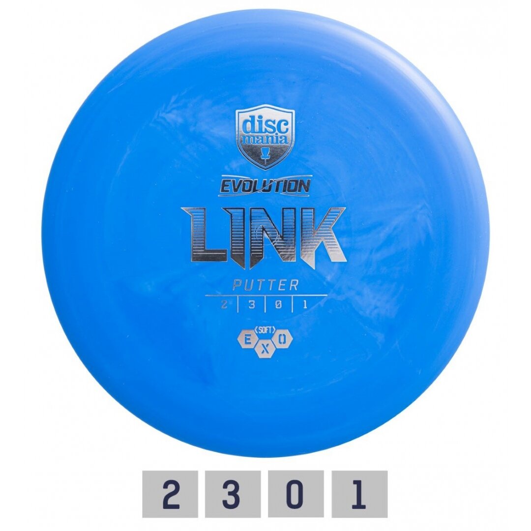 Diskgolfo diskas Putter SOFT EXO LINK Evolution Blue