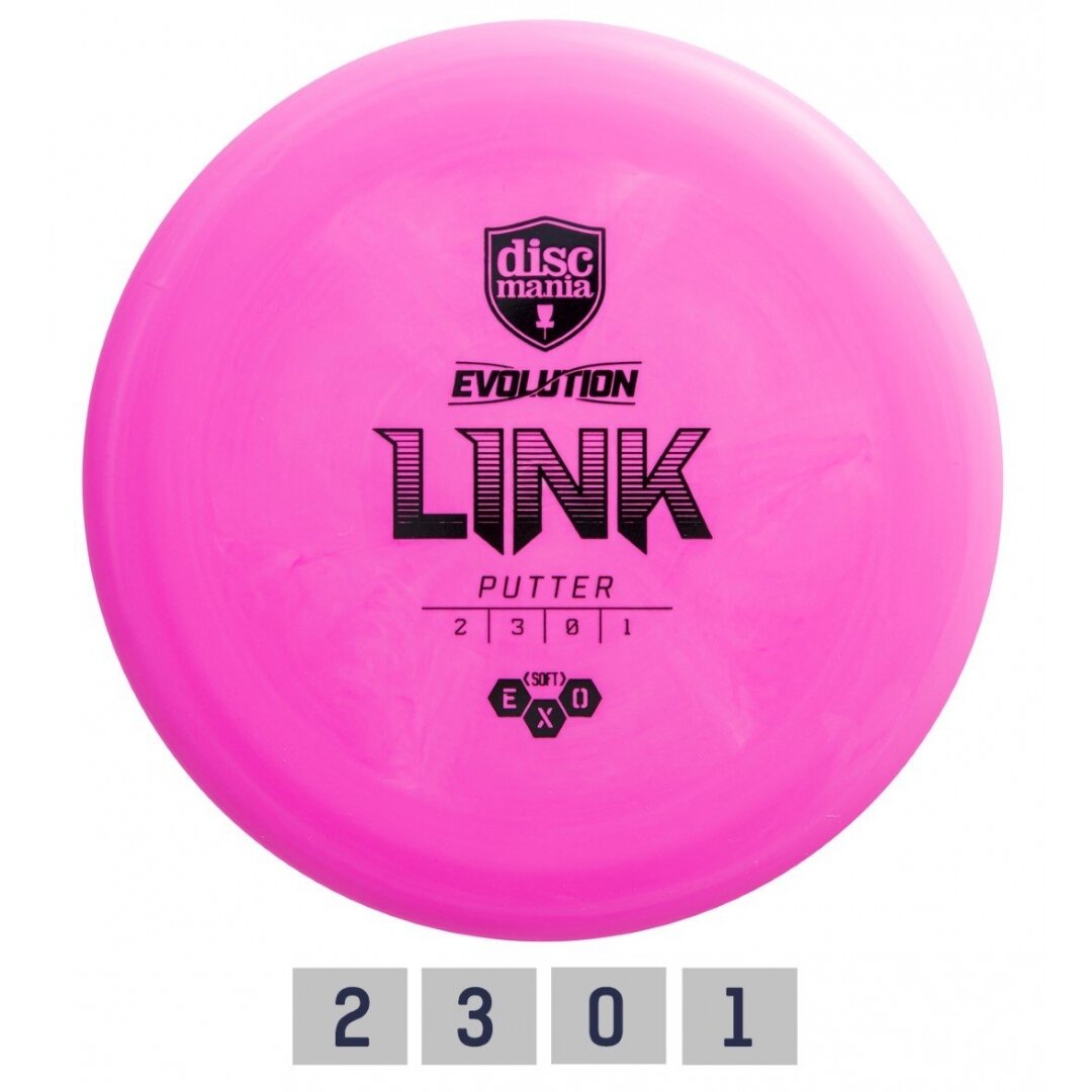 Diskgolfo diskas Putter SOFT EXO LINK Evolution Pink Diskgolfo diskas Putter SOFT EXO LINK Evolution Pink