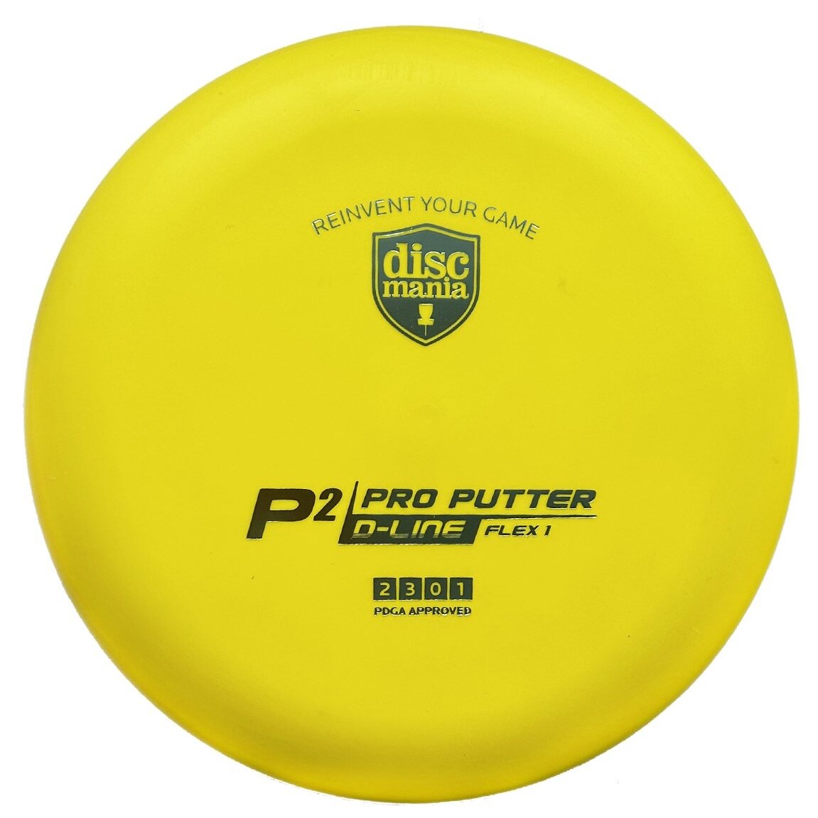 Diskgolfo diskas Putter D-LINE P2 FLEX 1 Yellow 1 Diskgolfo diskas Putter D-LINE P2 FLEX 1 Yellow 1