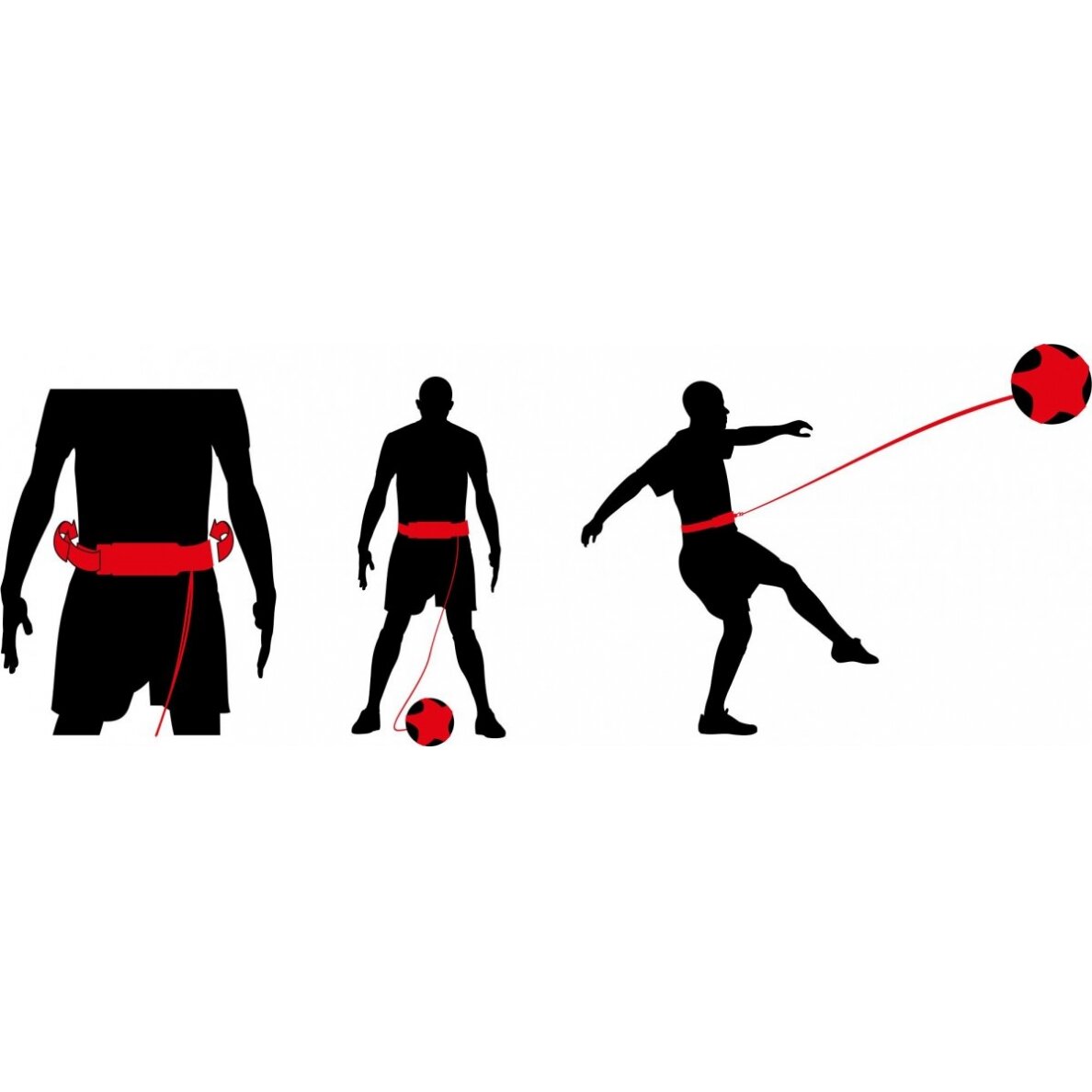 Diržas futbolo įgūdžiams lavinti AVENTO 75BC Black/red 1 Diržas futbolo įgūdžiams lavinti AVENTO 75BC Black/red 1