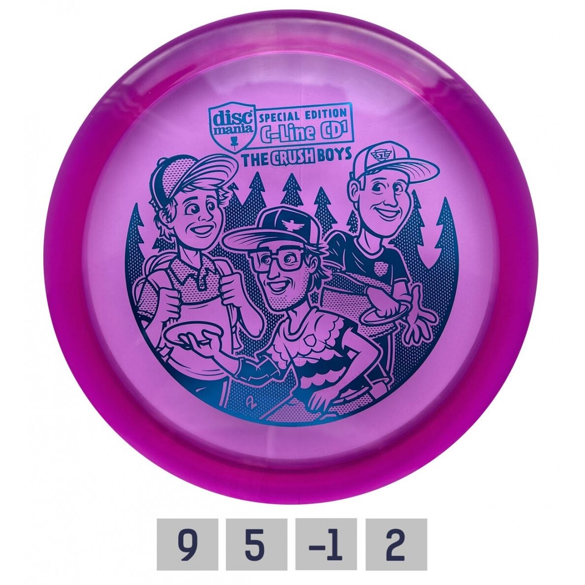 Diskgolfo diskas Distance Driver C-LINE CD1 CRUSHBOYS Purple Diskgolfo diskas Distance Driver C-LINE CD1 CRUSHBOYS Purple