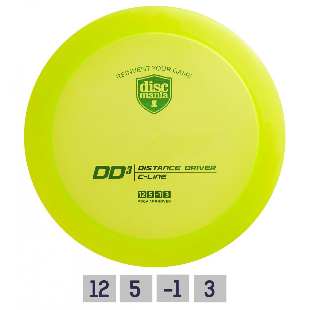 Diskgolfo diskas Distance Driver C-LINE DD3 Green