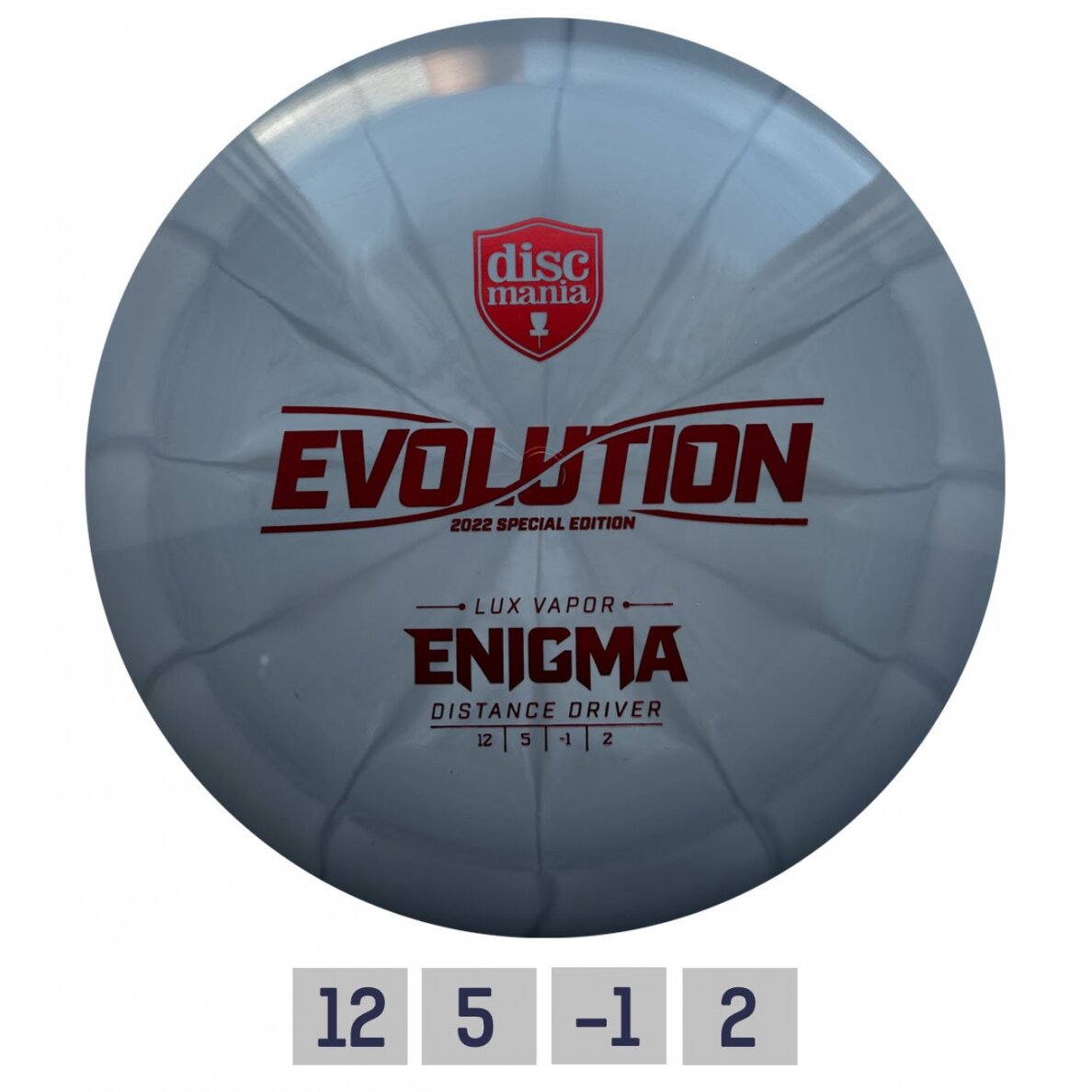 Diskgolfo diskas Distance Driver Lux Vapor ENIGMA Evolution Grey Diskgolfo diskas Distance Driver Lux Vapor ENIGMA Evolution Grey