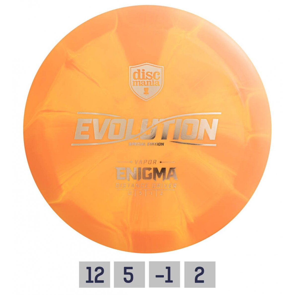 Diskgolfo diskas Distance Driver Lux Vapor ENIGMA Evolution Orange Diskgolfo diskas Distance Driver Lux Vapor ENIGMA Evolution Orange