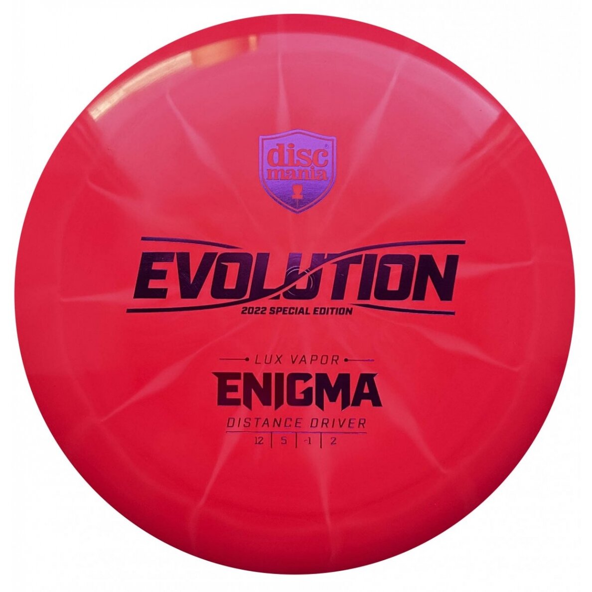 Diskgolfo diskas Distance Driver Lux Vapor ENIGMA Evolution Pink 1