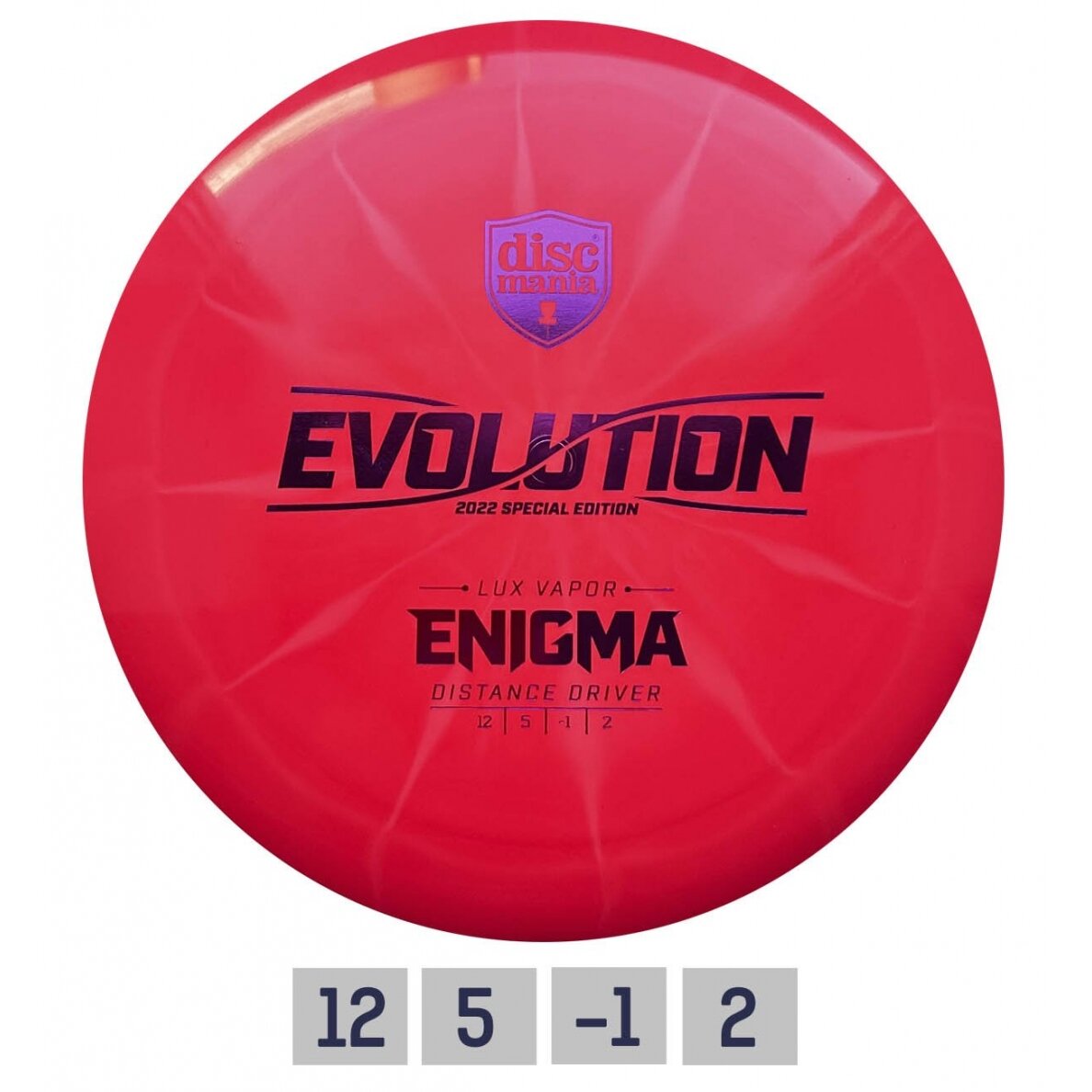 Diskgolfo diskas Distance Driver Lux Vapor ENIGMA Evolution Pink