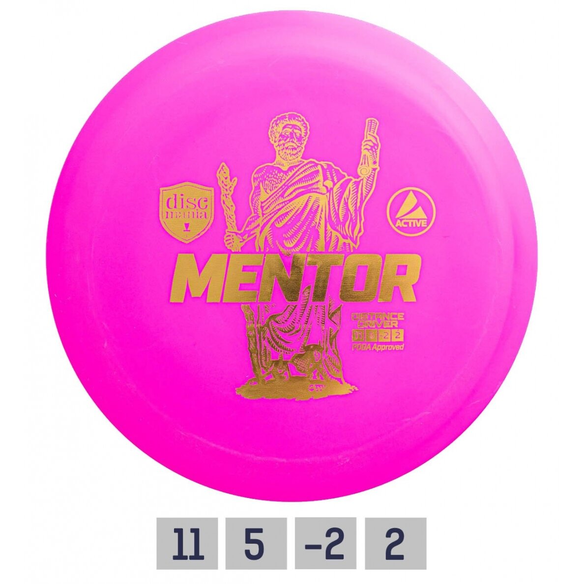 Diskgolfo diskas Distance Driver MENTOR Active Pink Diskgolfo diskas Distance Driver MENTOR Active Pink