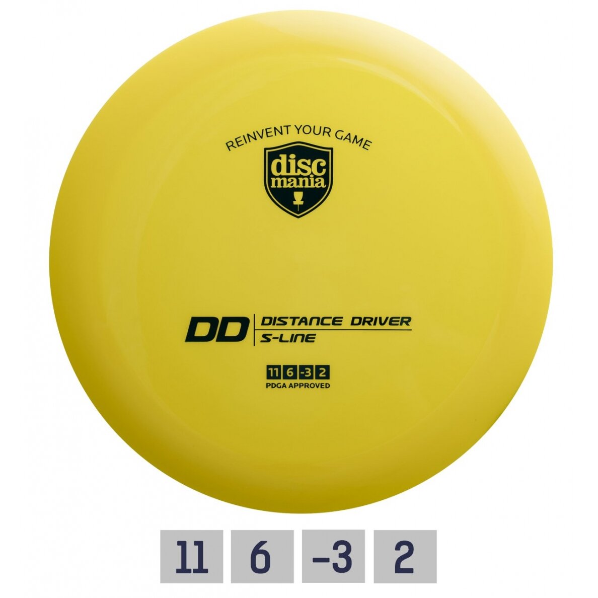 Diskgolfo diskas Distance Driver S-LINE DD Yellow Diskgolfo diskas Distance Driver S-LINE DD Yellow
