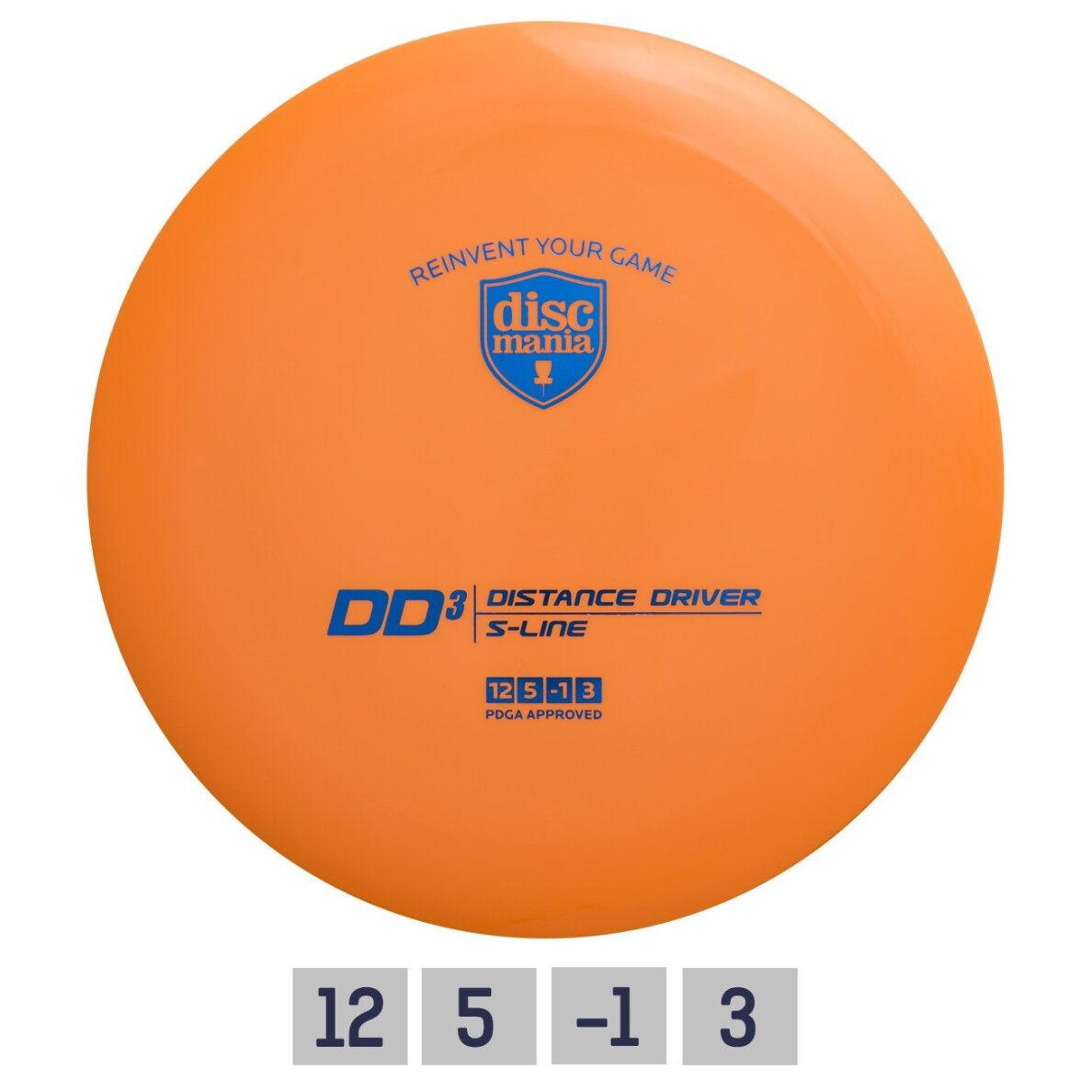 Diskgolfo diskas Distance Driver S-LINE DD3 Orange