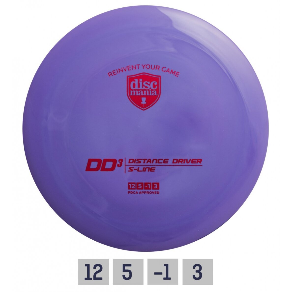 Diskgolfo diskas Distance Driver S-LINE DD3 purple