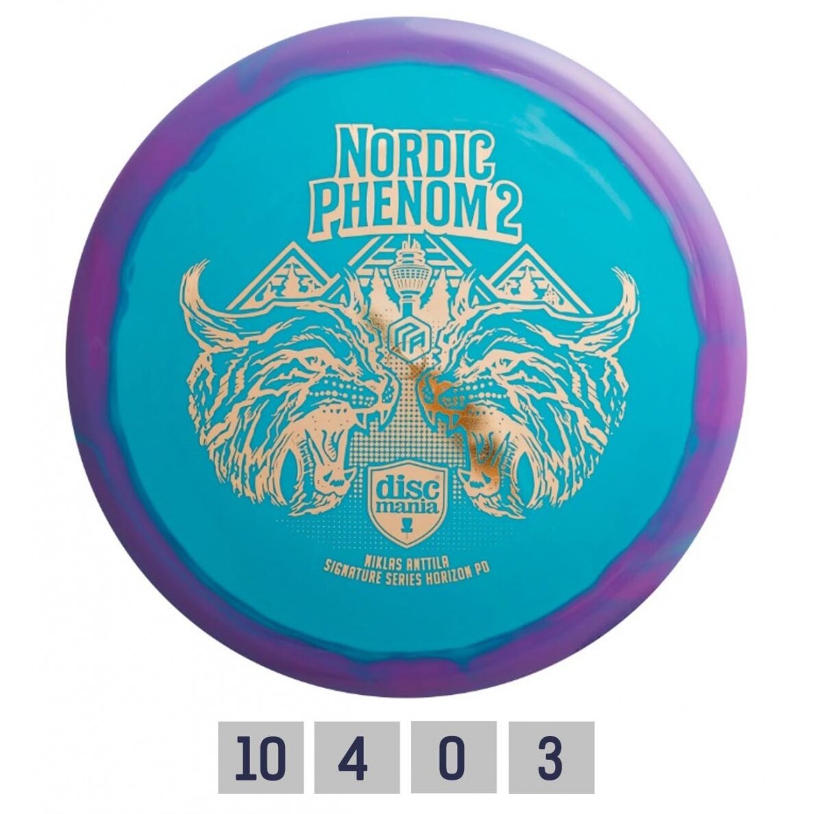 Diskgolfo diskas Distance Driver S-LINE PD NORDIC PHENOM 2 purple/bright Diskgolfo diskas Distance Driver S-LINE PD NORDIC PHENOM 2 purple/bright
