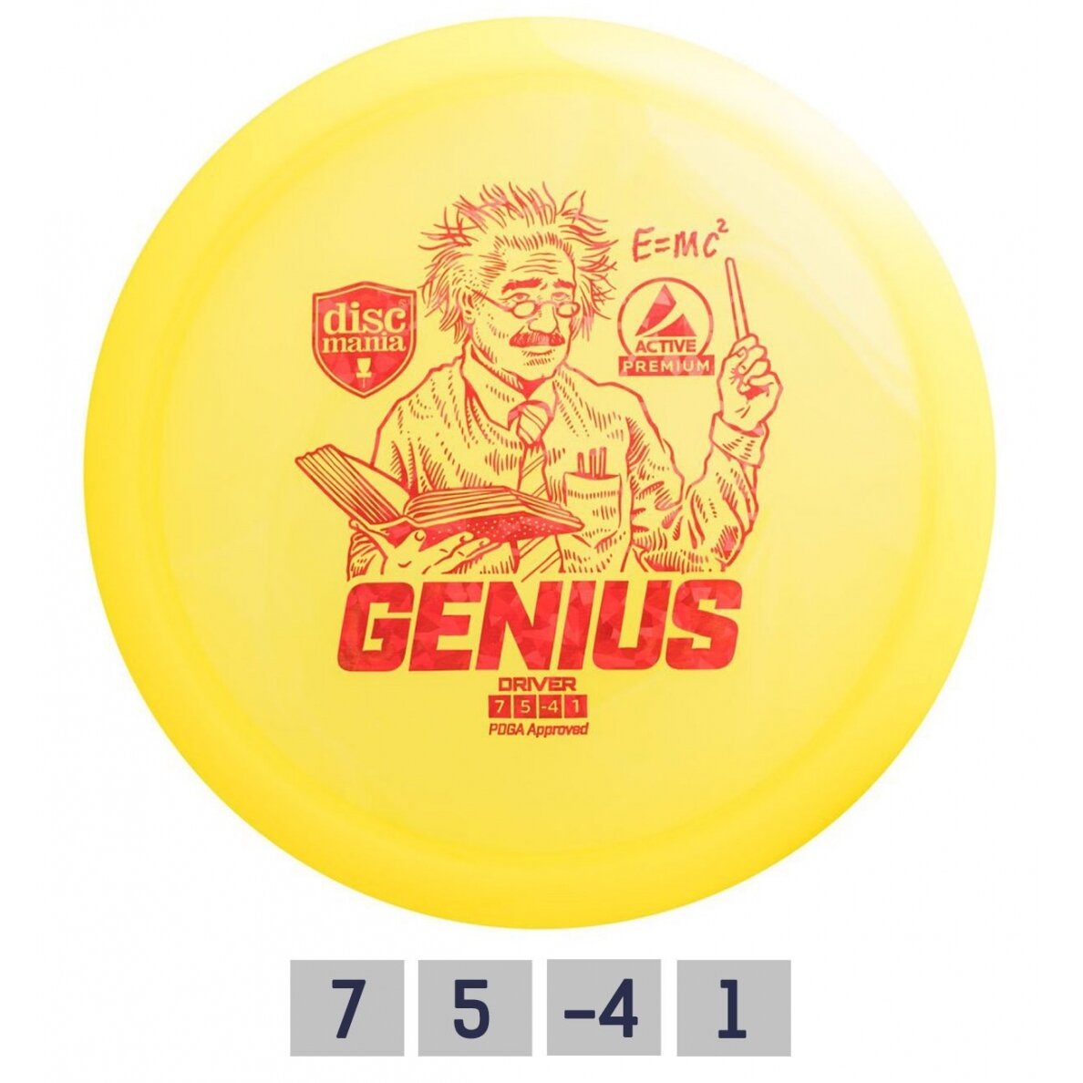 Diskgolfo diskas Fairway Driver GENIUS Active Premium Yellow