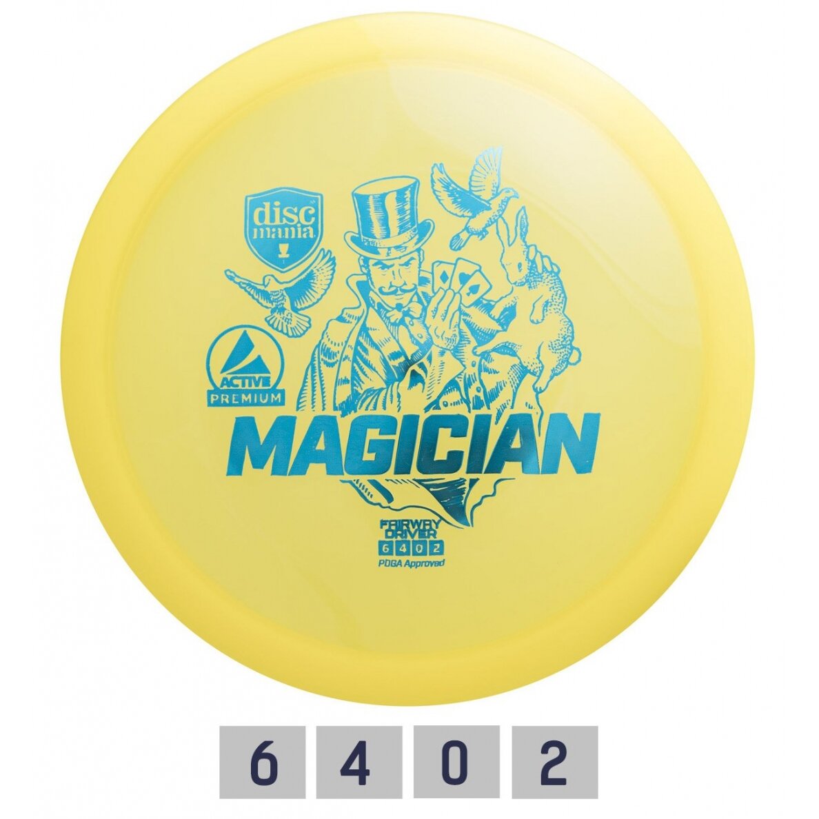 Diskgolfo diskas Fairway Driver MAGICIAN Active Premium Yellow Diskgolfo diskas Fairway Driver MAGICIAN Active Premium Yellow