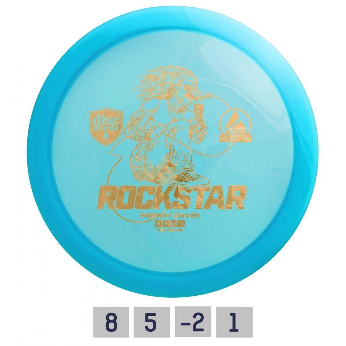 Diskgolfo diskas Fairway Driver ROCKSTAR Active Premium Blue