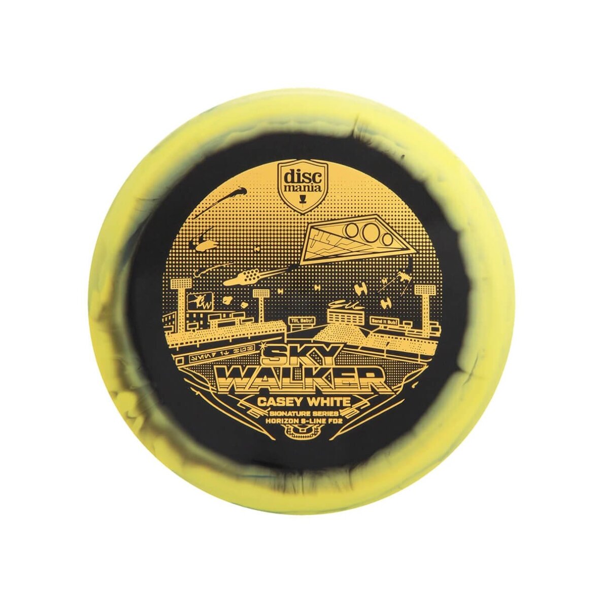 Diskgolfo diskas Fairway Driver S-LINE SKY WALLKER 3 Black/Yellow Diskgolfo diskas Fairway Driver S-LINE SKY WALLKER 3 Black/Yellow