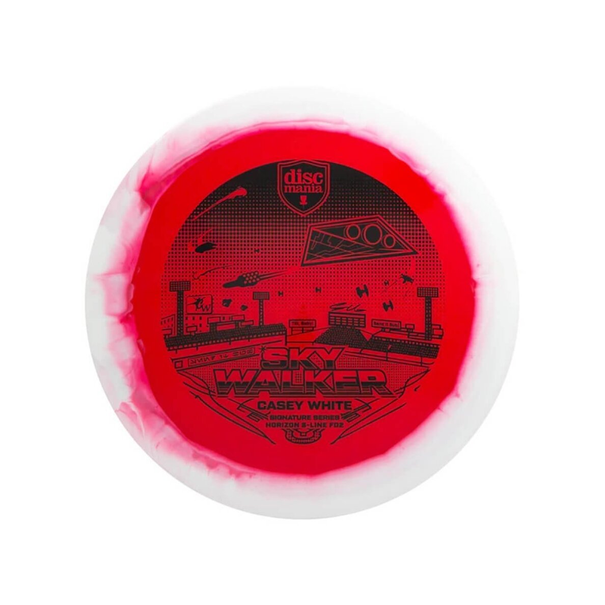 Diskgolfo diskas Fairway Driver S-LINE SKY WALLKER 3 Red/White