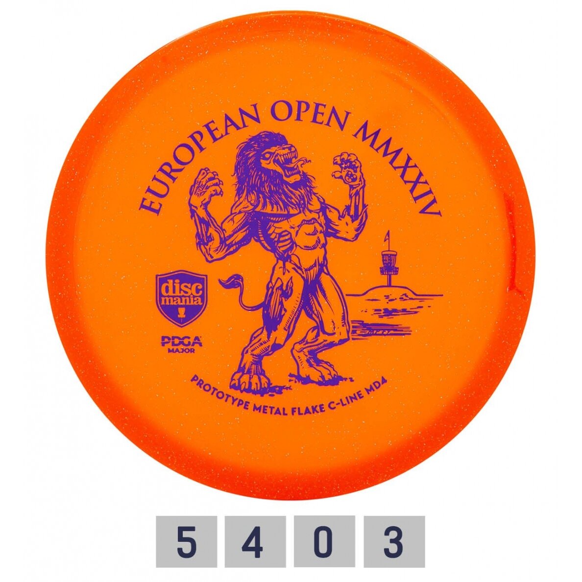 Diskgolfo diskas Midrange Driver C-LINE Metalflake MD4 Orange Diskgolfo diskas Midrange Driver C-LINE Metalflake MD4 Orange