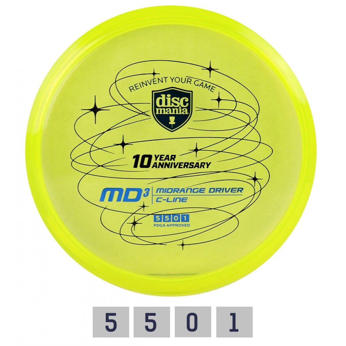 Diskgolfo diskas Midrange Driver C-LINE Yellow