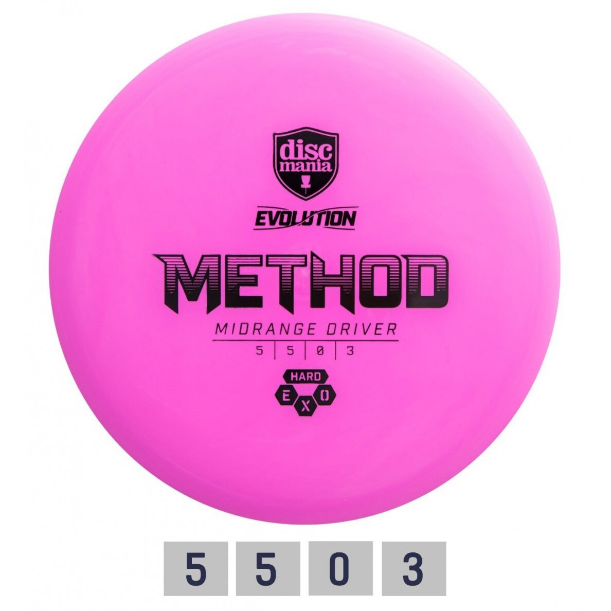 Diskgolfo diskas Midrange Driver HARD EXO METHOD Evolution Pink