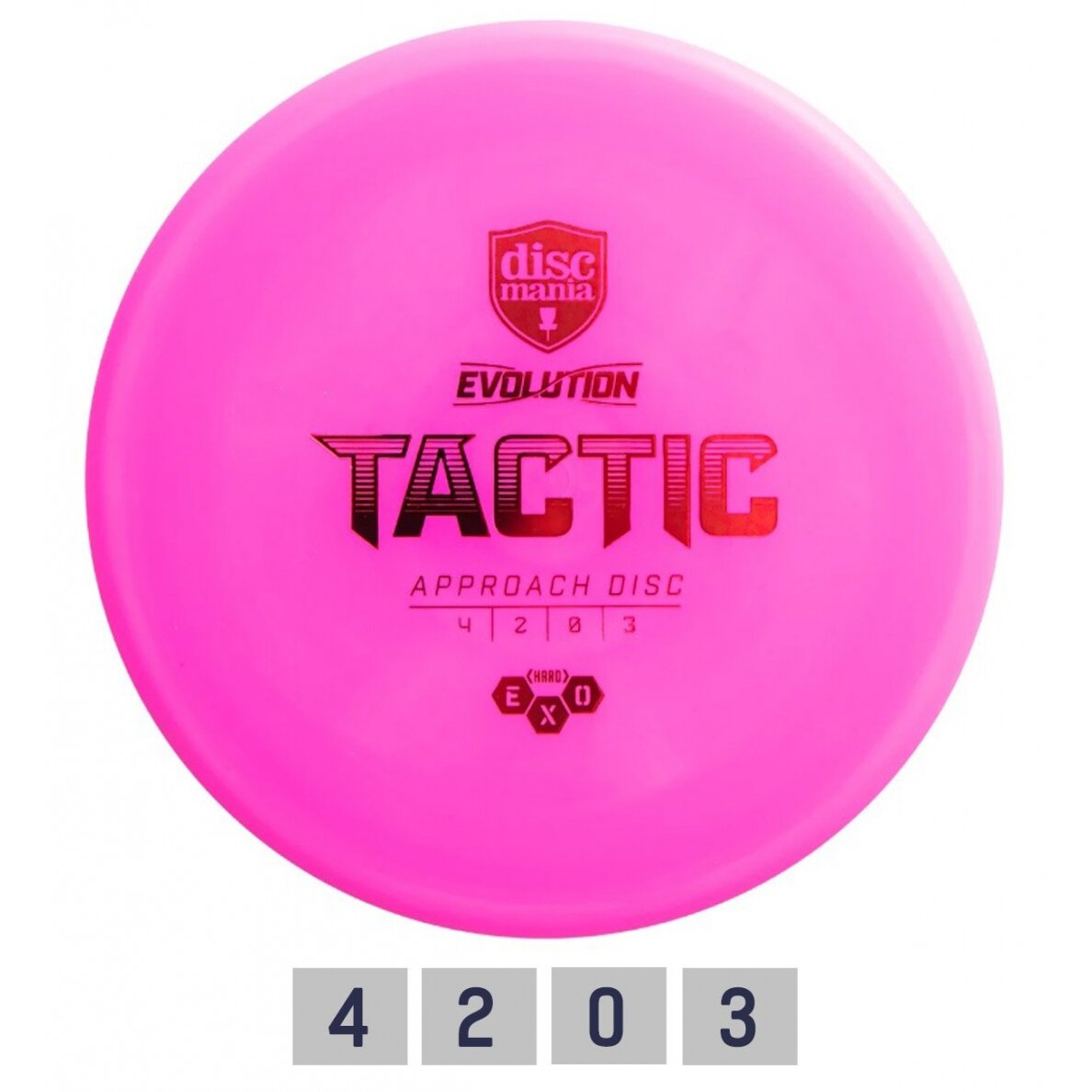 Diskgolfo diskas Midrange Driver HARD EXO TACTIC Evolution Pink