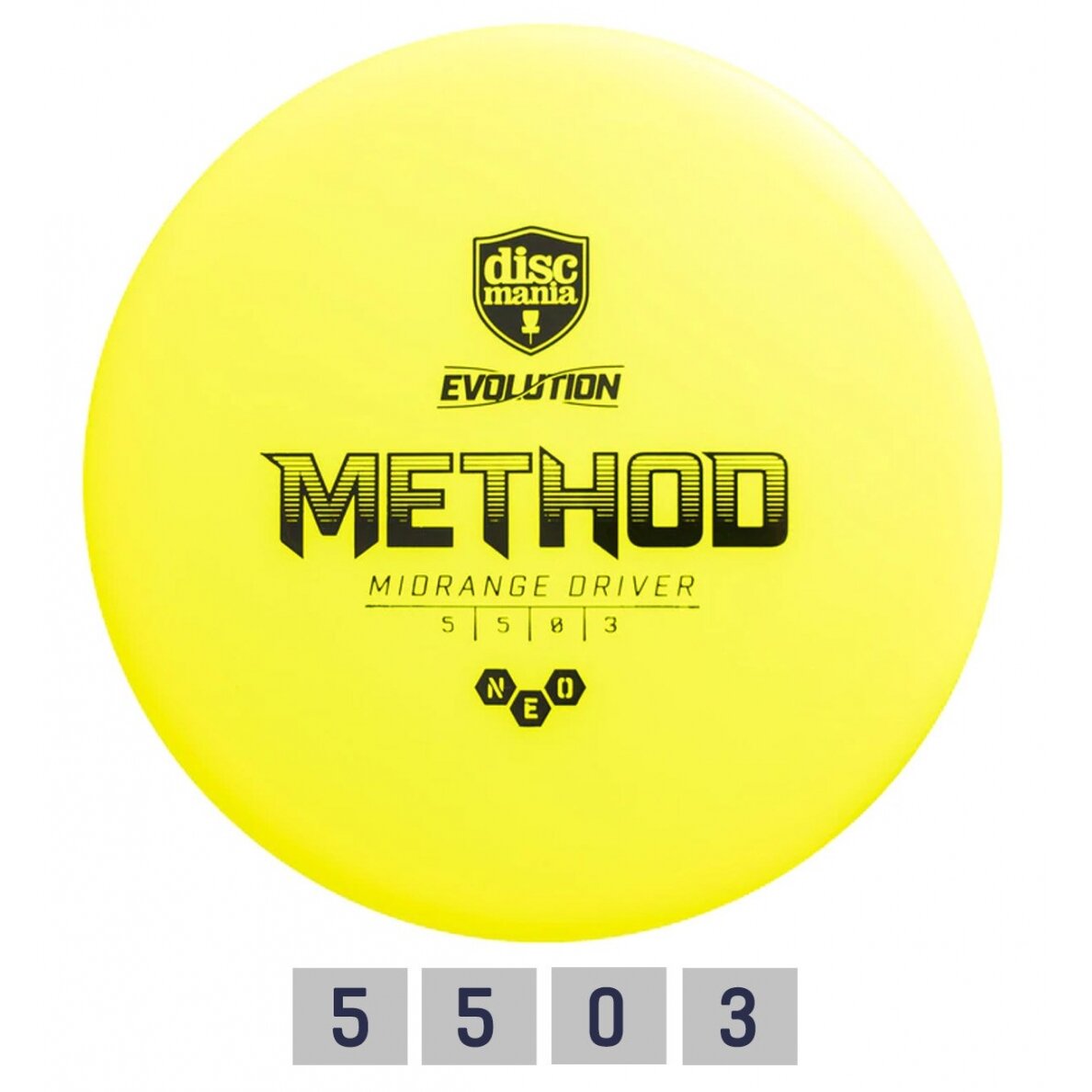 Diskgolfo diskas Midrange Driver NEO METHOD Evolution Yellow