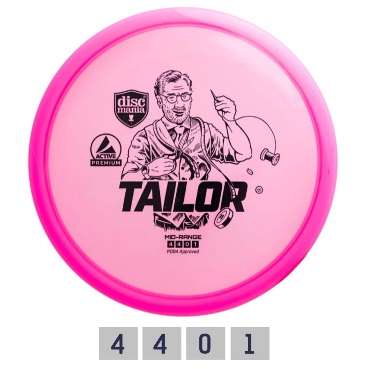 Diskgolfo diskas Midrange Driver TAILOR Active Premium Pink Diskgolfo diskas Midrange Driver TAILOR Active Premium Pink