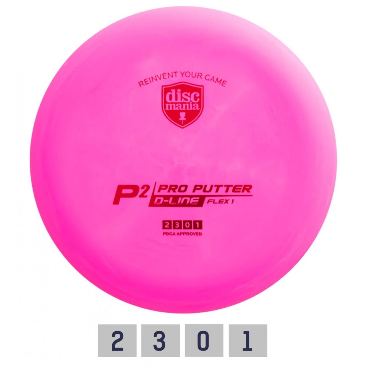 Diskgolfo diskas Putter D-LINE P2 FLEX 1 Pink Diskgolfo diskas Putter D-LINE P2 FLEX 1 Pink