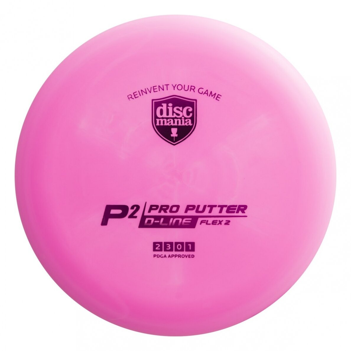 Diskgolfo diskas Putter D-LINE P2 FLEX 2 Pink 1 Diskgolfo diskas Putter D-LINE P2 FLEX 2 Pink 1