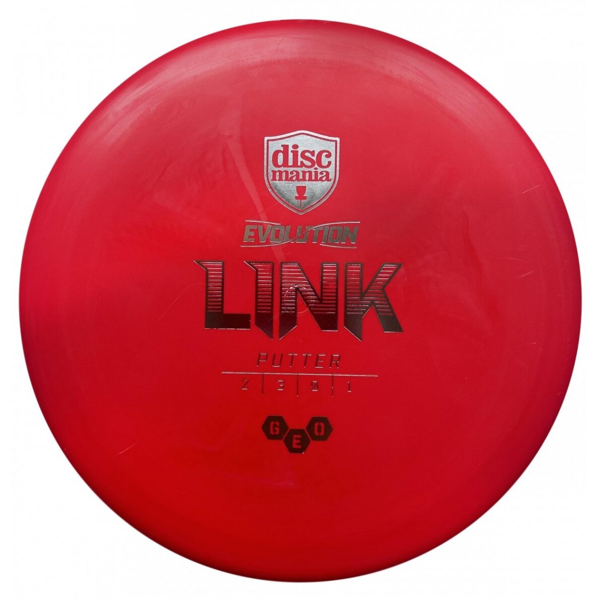 Diskgolfo diskas Putter GEO LINK Evolution red 2/3/0/1 1 Diskgolfo diskas Putter GEO LINK Evolution red 2/3/0/1 1