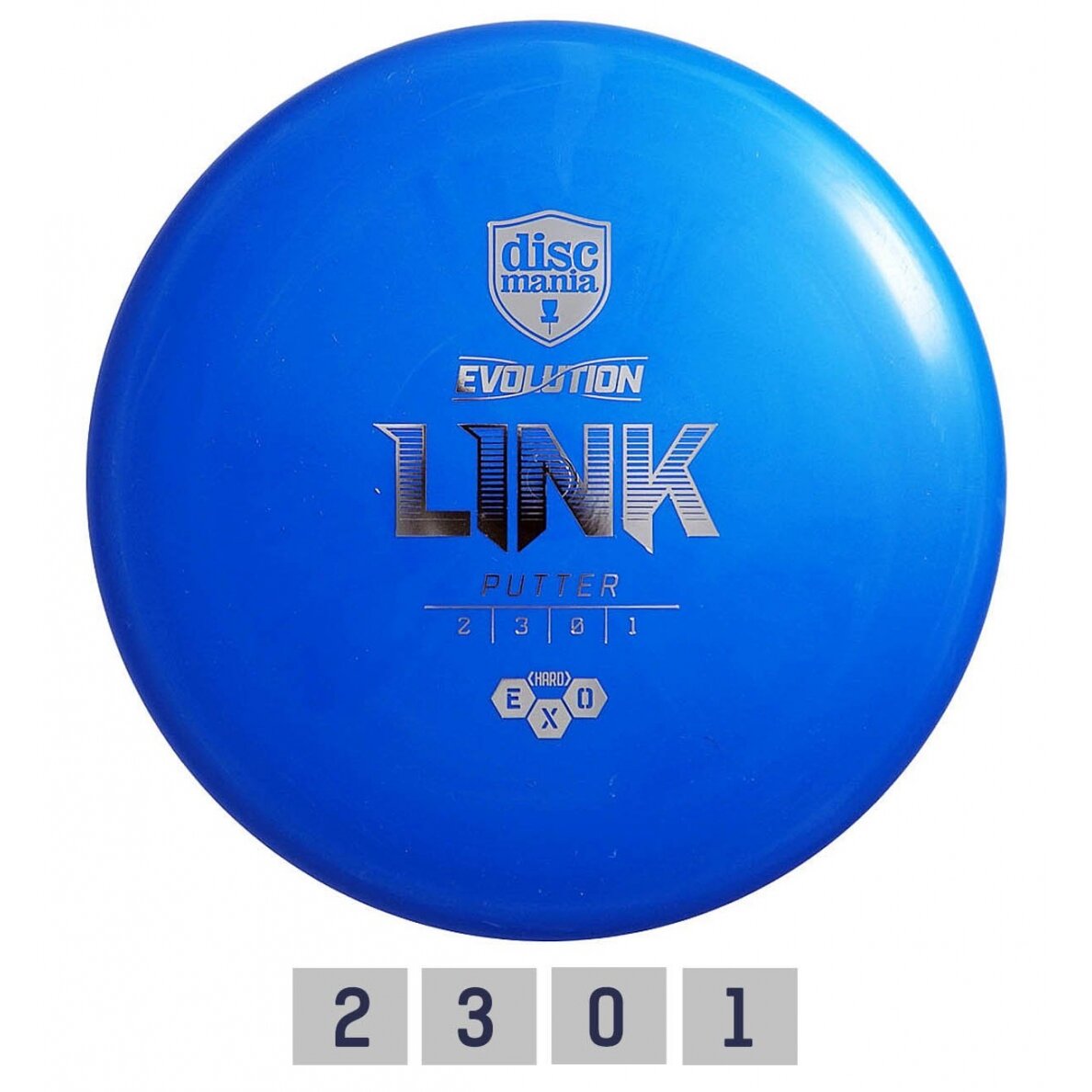 Diskgolfo diskas Putter HARD EXO LINK Evolution Blue Diskgolfo diskas Putter HARD EXO LINK Evolution Blue