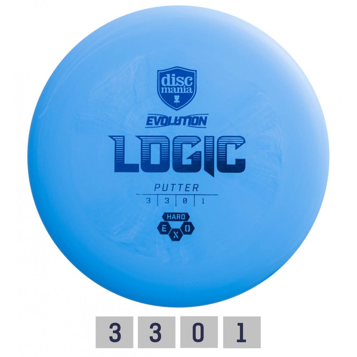 Diskgolfo diskas Putter HARD EXO LOGIC Evolution Blue