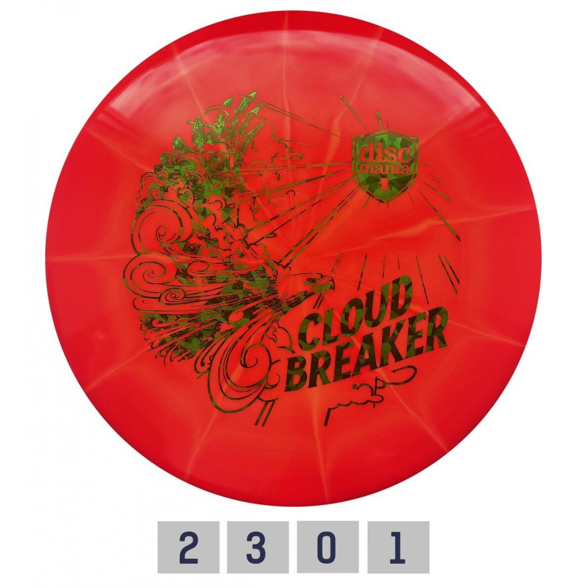 Diskgolfo diskas Putter LUX VAPOR Cloud Breaker Red/White Diskgolfo diskas Putter LUX VAPOR Cloud Breaker Red/White