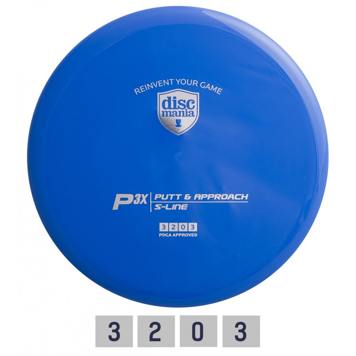 Diskgolfo diskas Putter S-LINE P3X blue